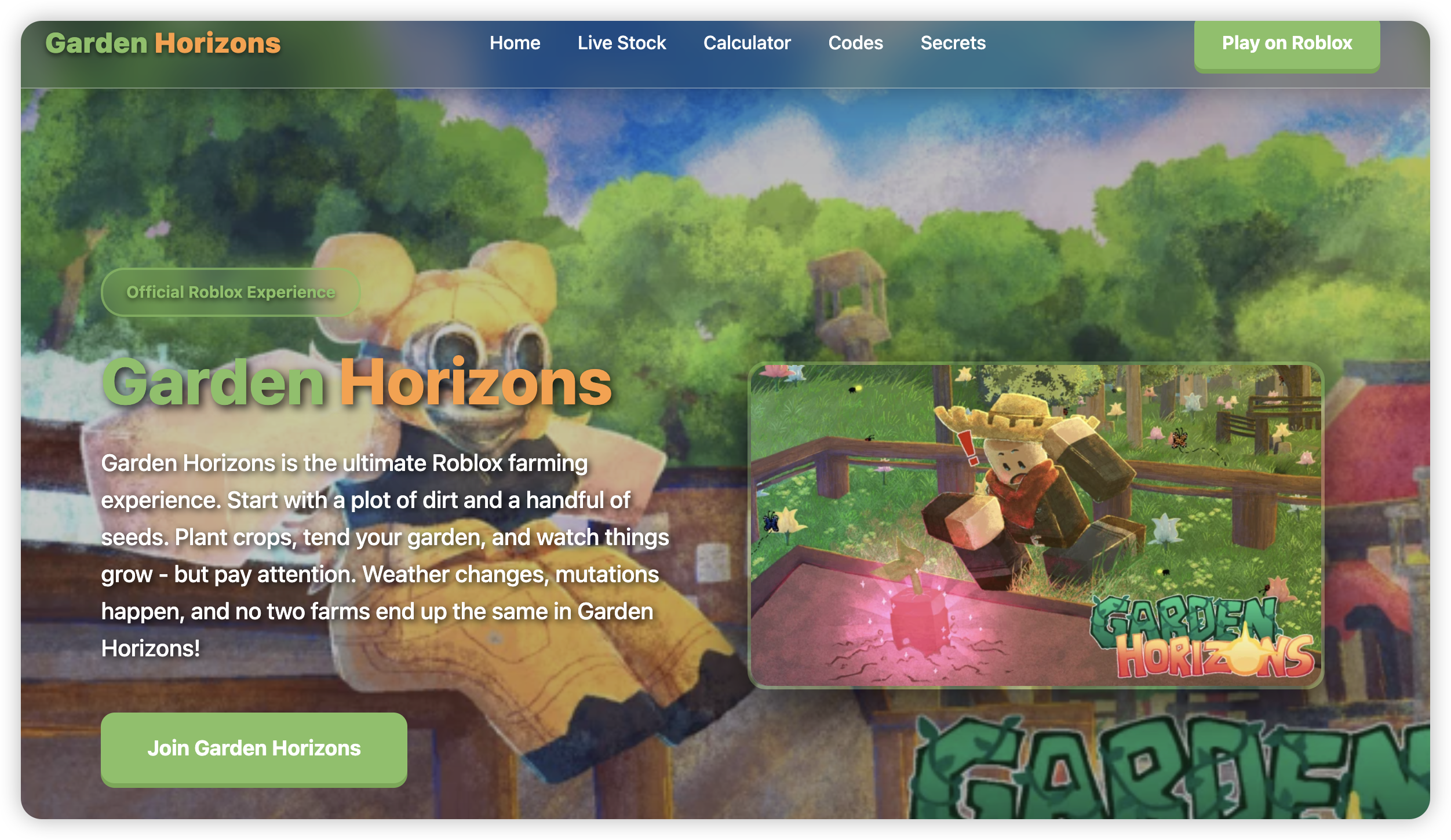 Garden Horizons - Product Hunt launch logo and brand identity