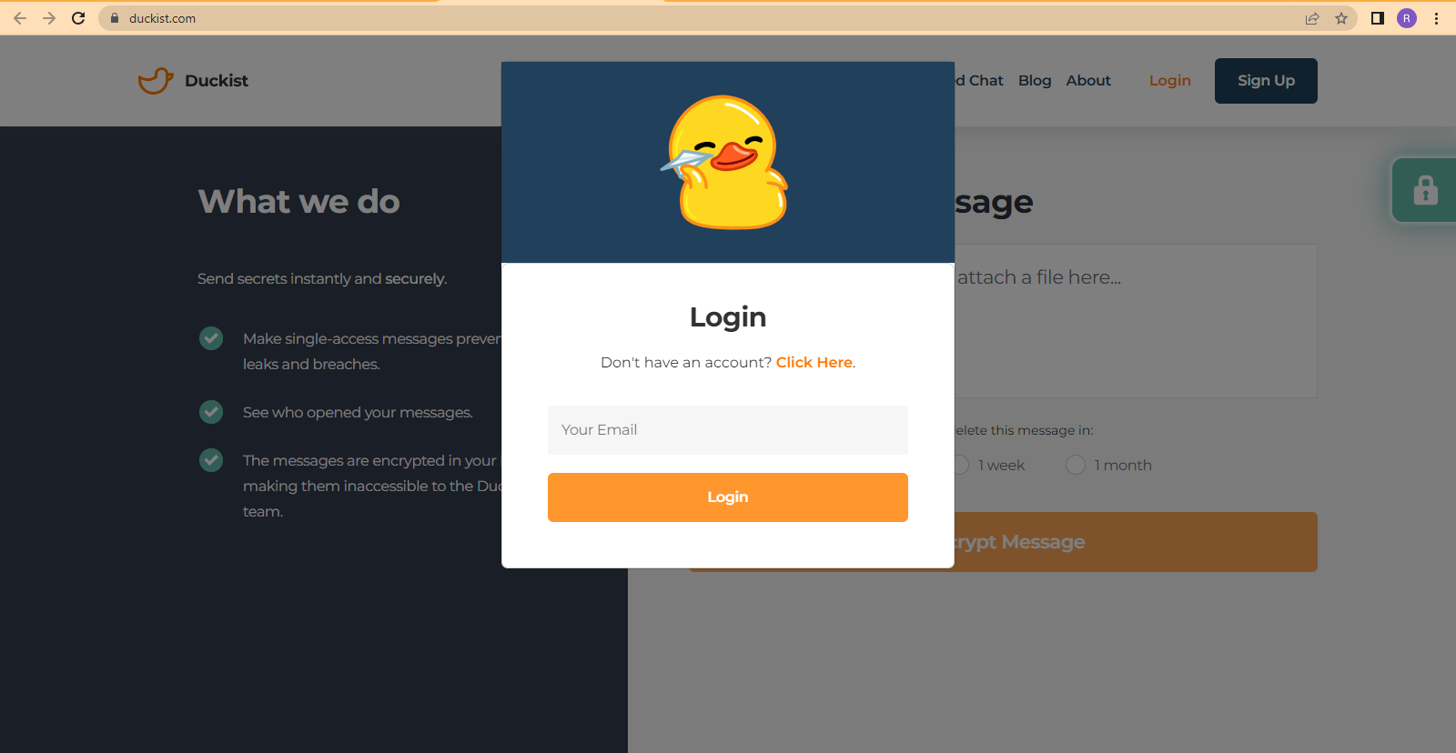 Duckist - Sırları, şifreleri veya dosyaları güvenli ve kolay bir şekilde paylaşın medya 5