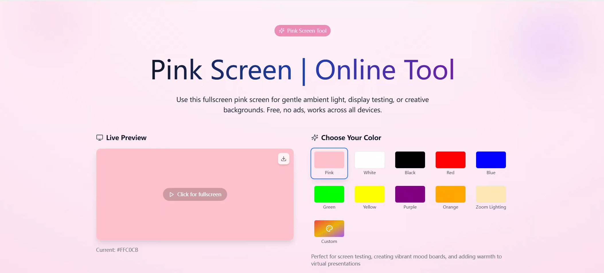 Pink Screen
