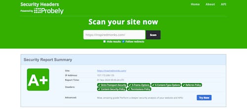 HTTP Security Header – WordPress Plugin gallery image
