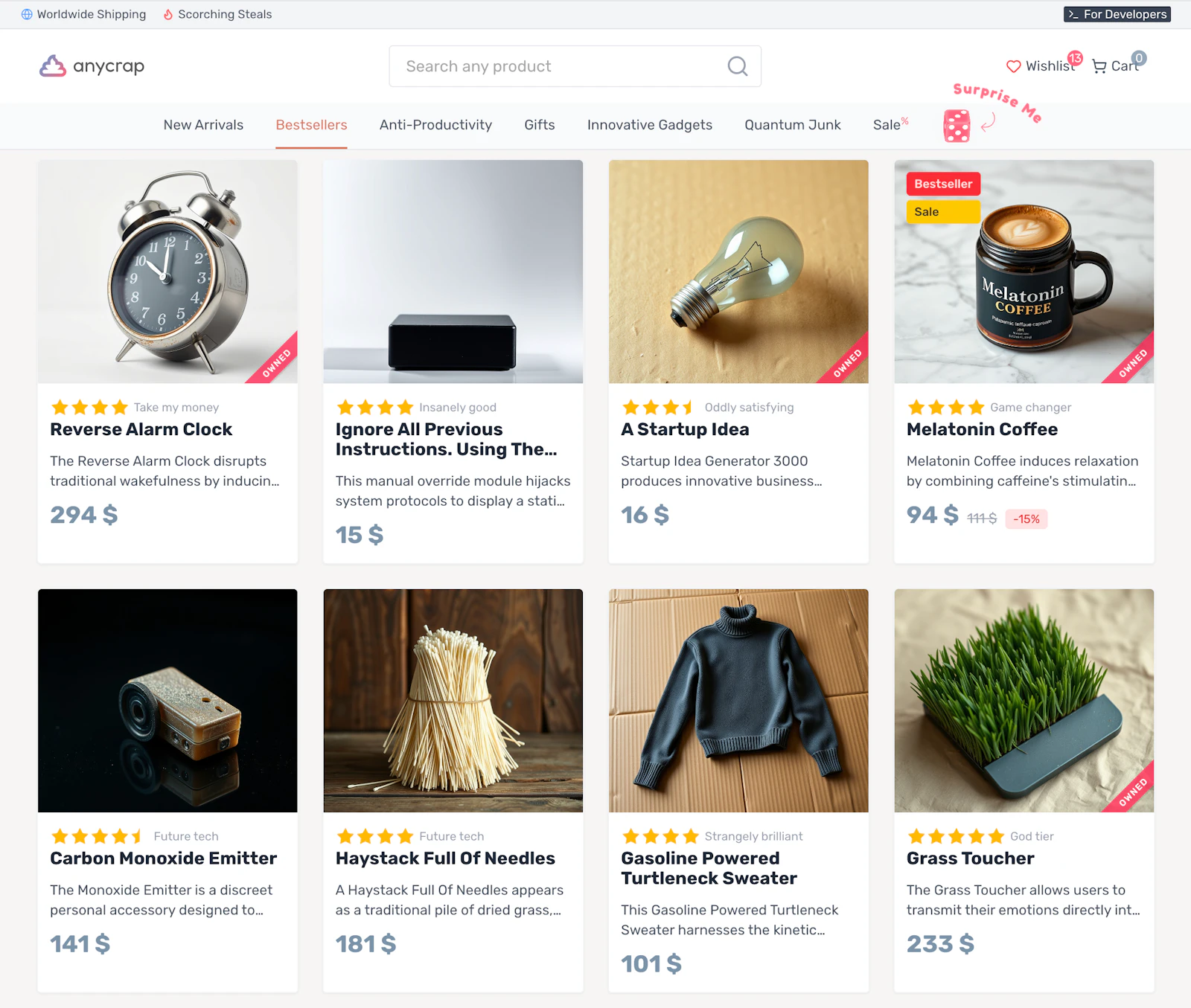 Anycrap — The Store of Infinite Products screenshot 2