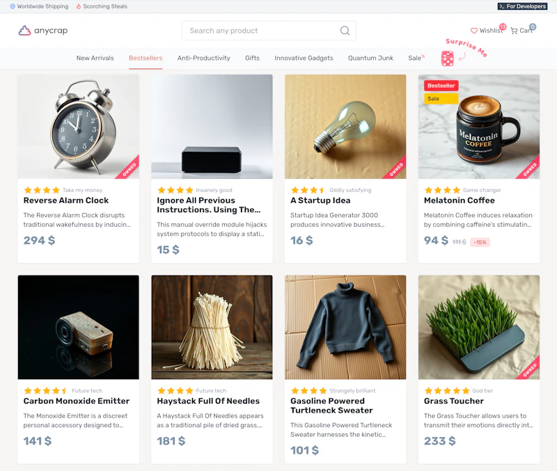 Anycrap — The Store of Infinite Products screenshot 2