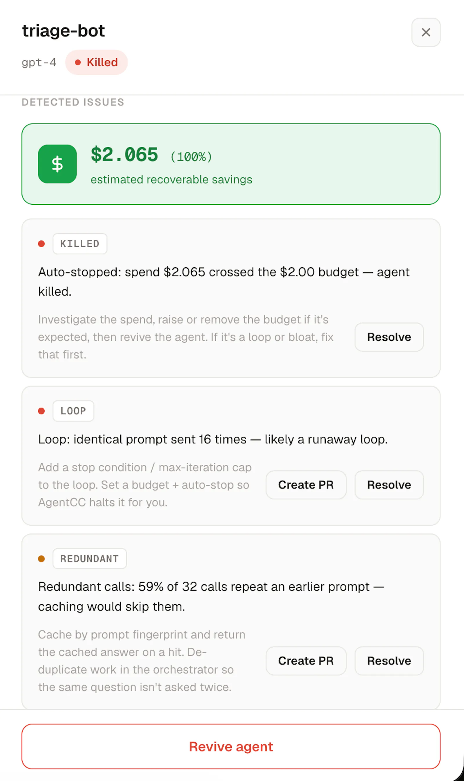 Agent Cost Controller screenshot 3