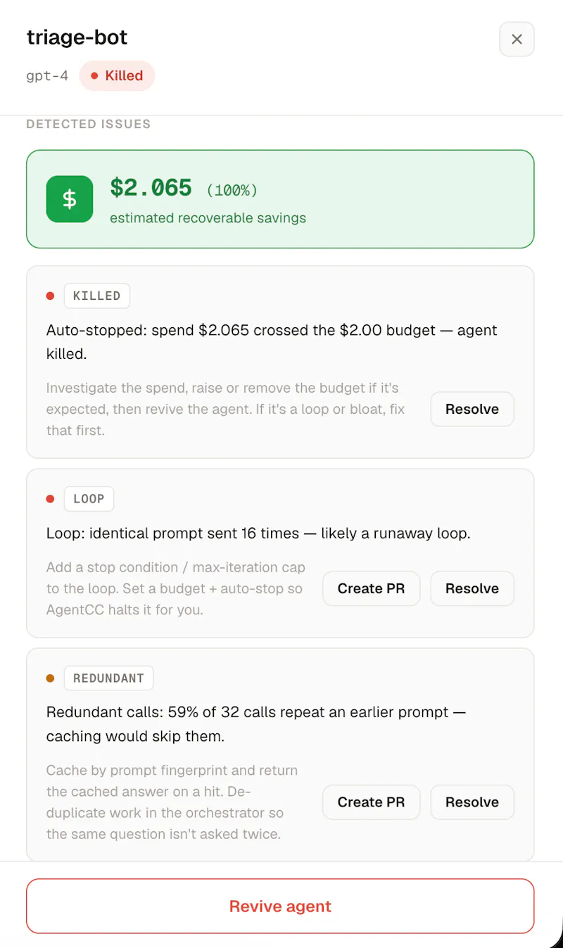Agent Cost Controller screenshot 3
