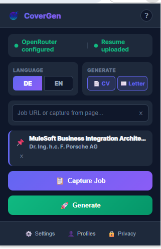 CoverGen - Screenshot 2 showing product features and functionality