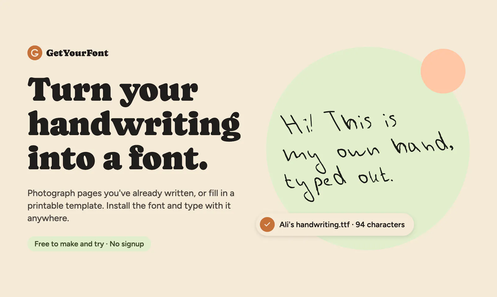 GetYourFont screenshot 1