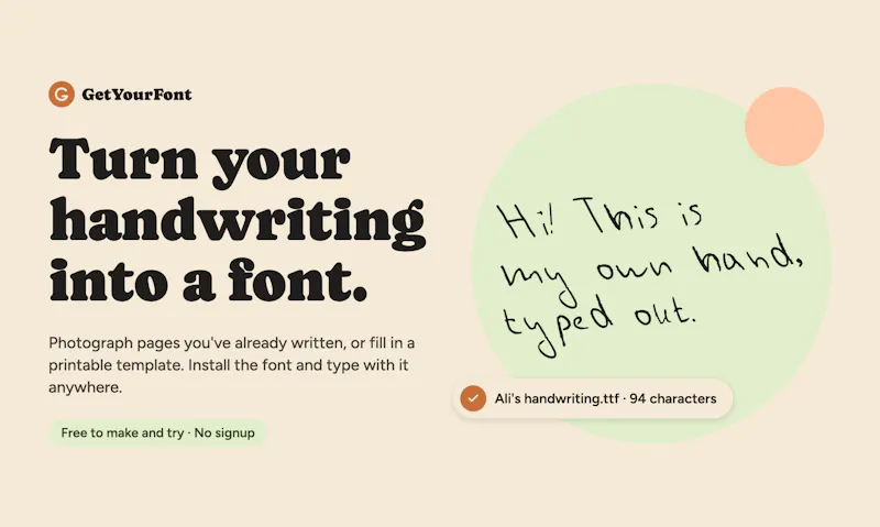 GetYourFont screenshot 1