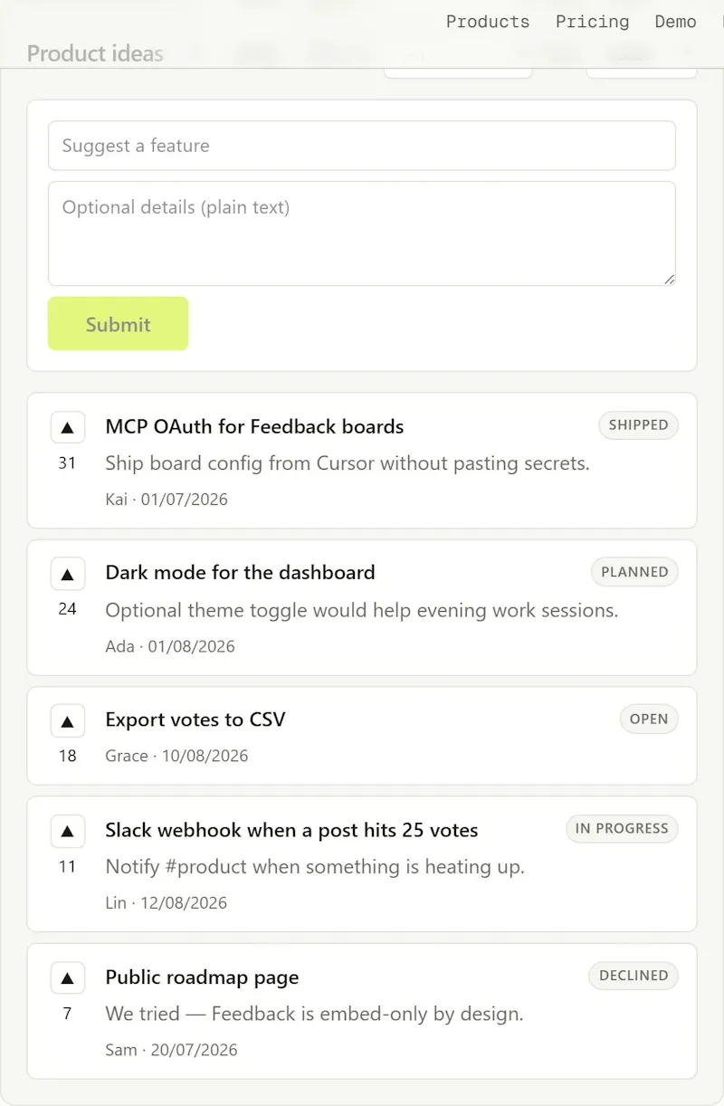 Bootstrapware Feedback screenshot 2