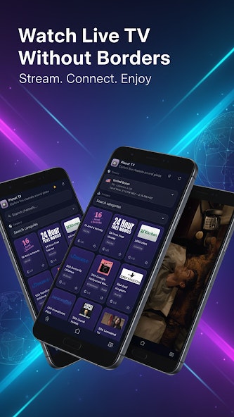 Planet TV - Main screenshot showing features and interface