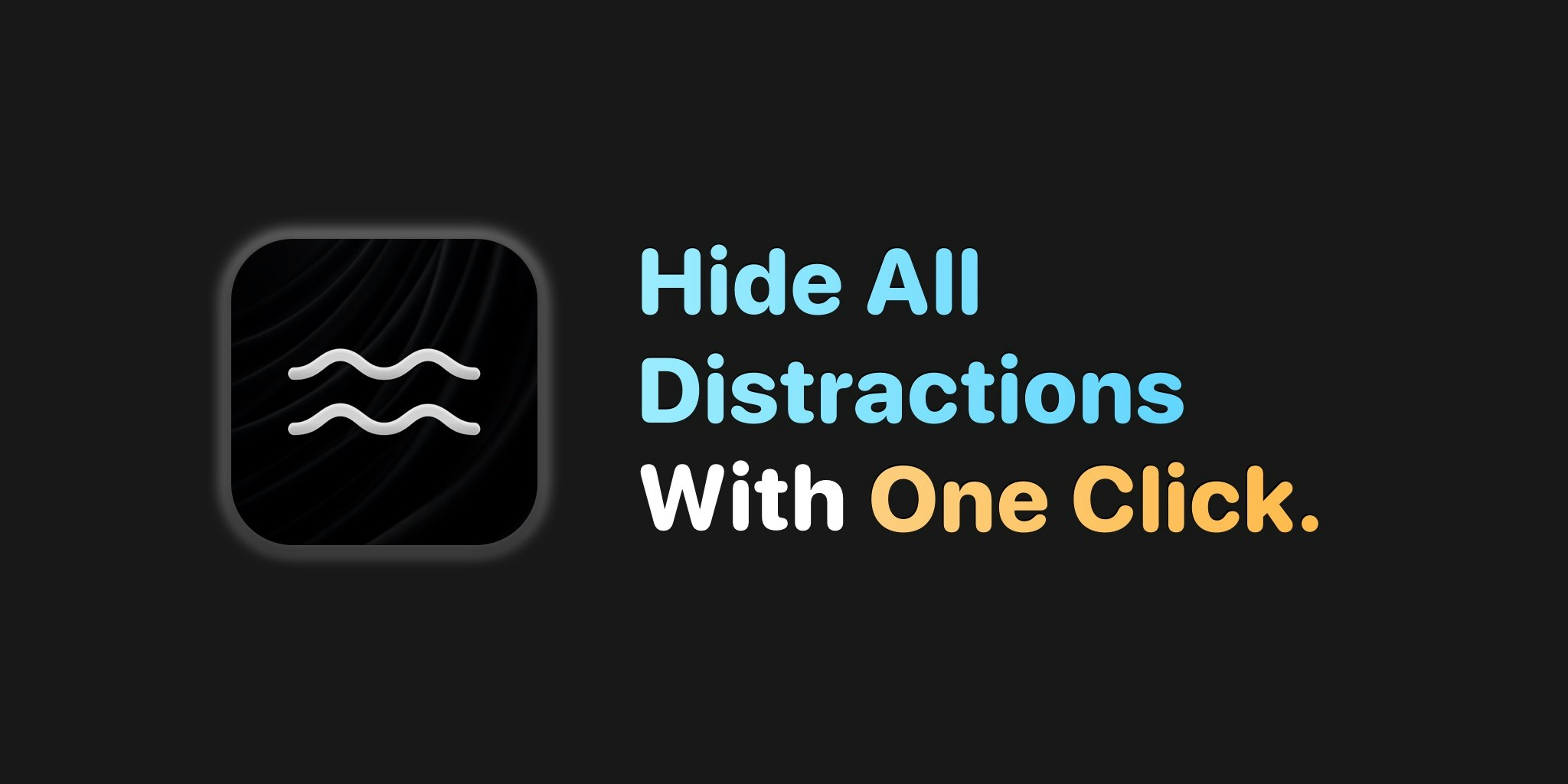 startuptile focusOS-Hide all distractions with one click