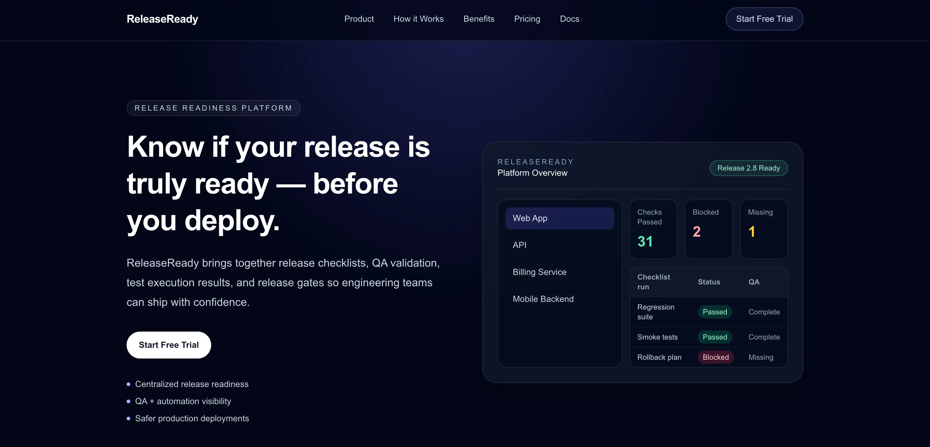 ReleaseReady のプロダクトバナー
