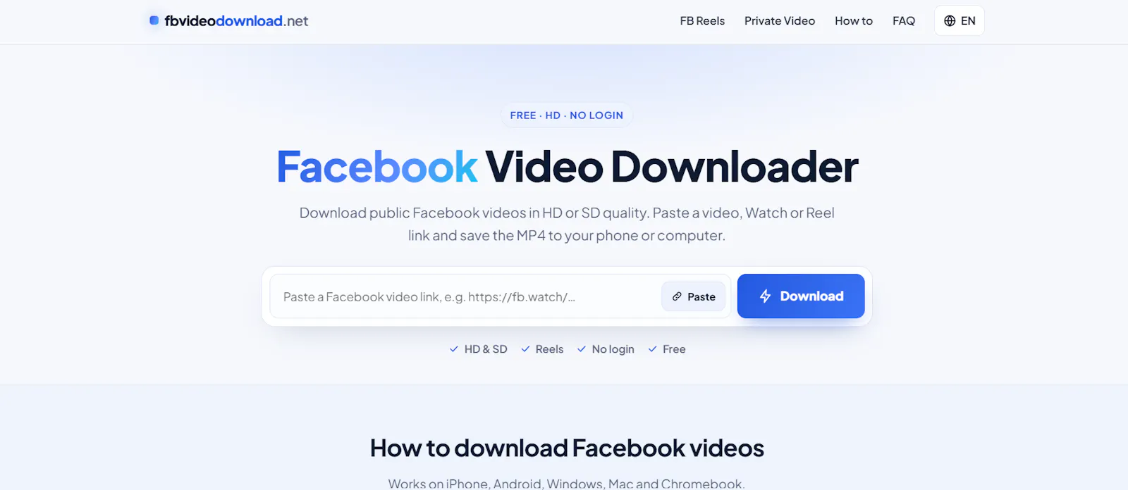 Facebook Video Downloader screenshot 1