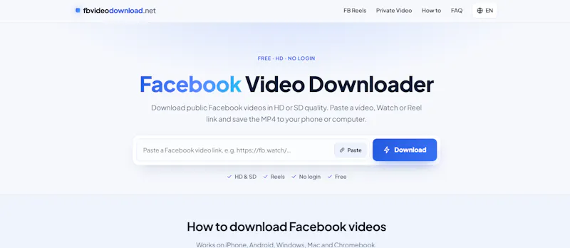 Facebook Video Downloader screenshot 1
