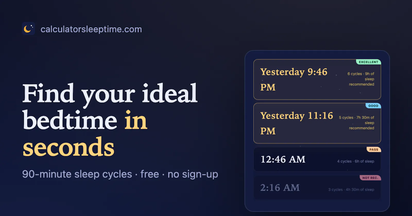 Sleep Time Calculator screenshot 1