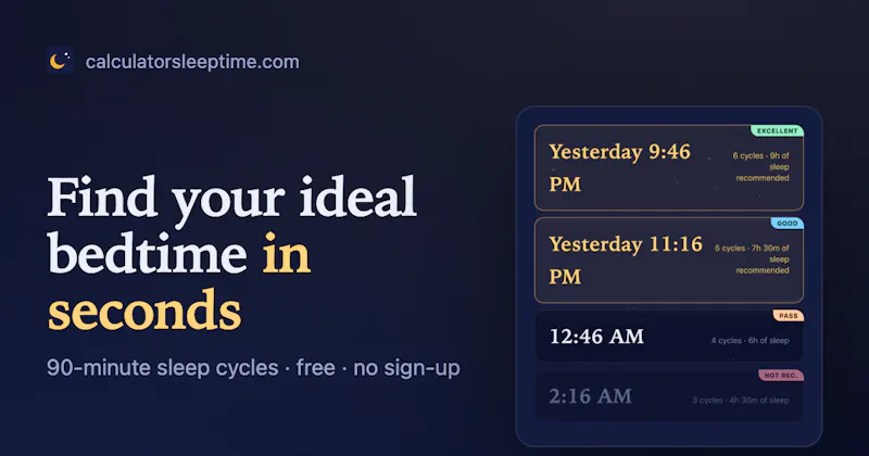 Sleep Time Calculator screenshot 1