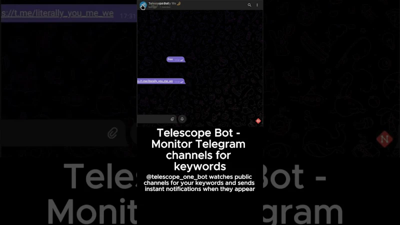 Telescope Bot screenshot 1 (video preview)