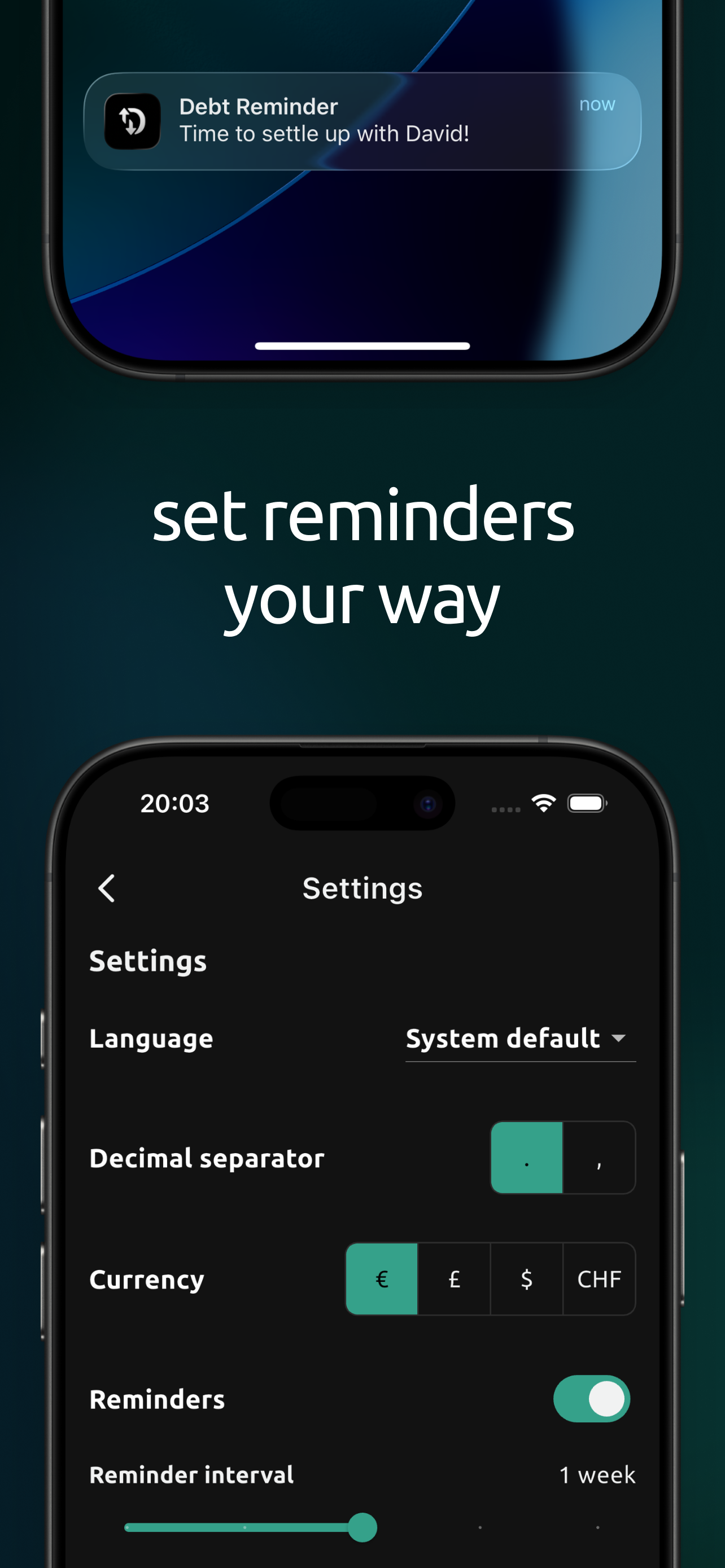 Dibs — Friendly Debt Tracker gallery image