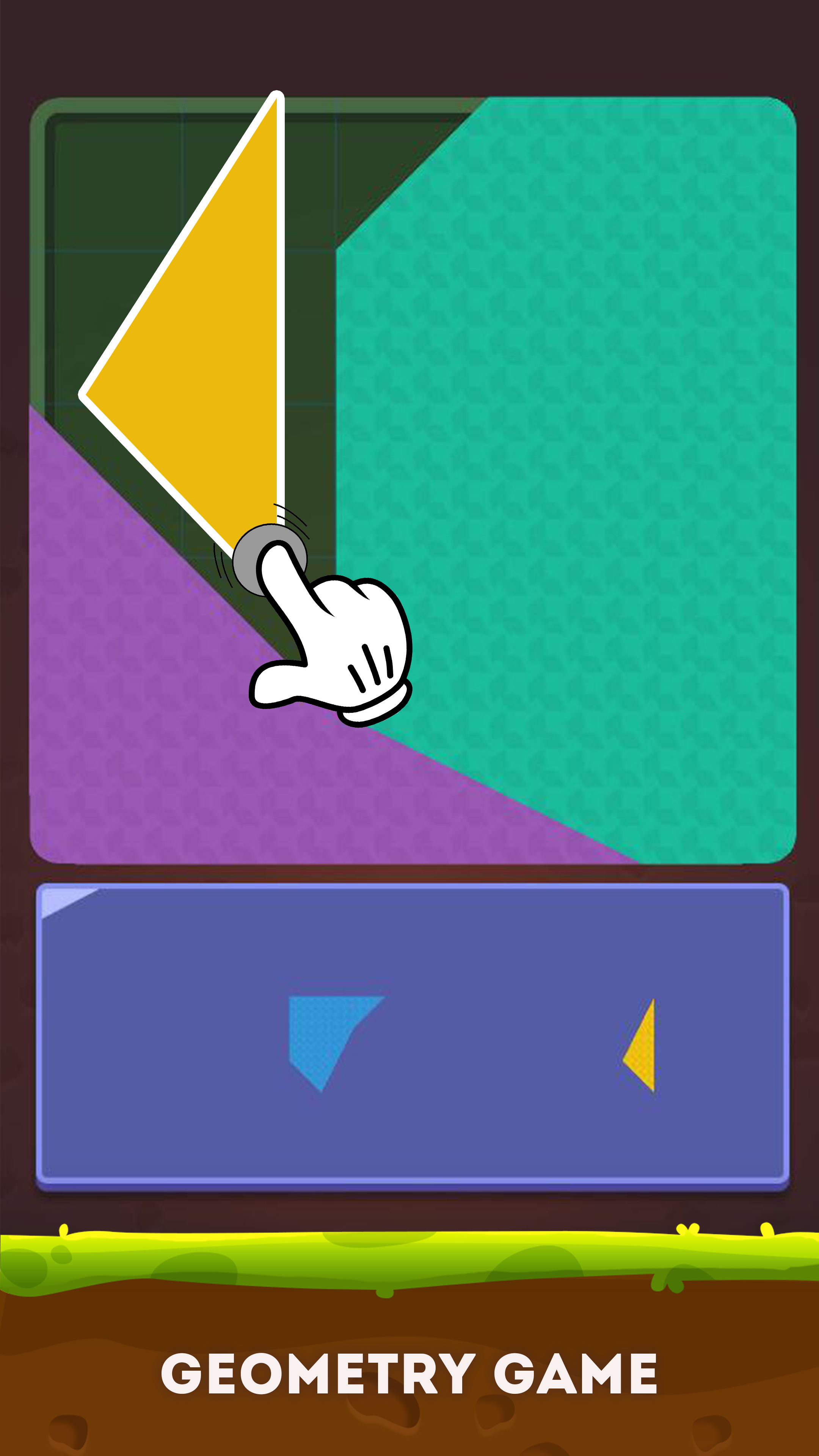 Rompecabezas de forma geométrica poligonal - El rompecabezas de forma mueve los polígonos en el juego de geometría. media 2