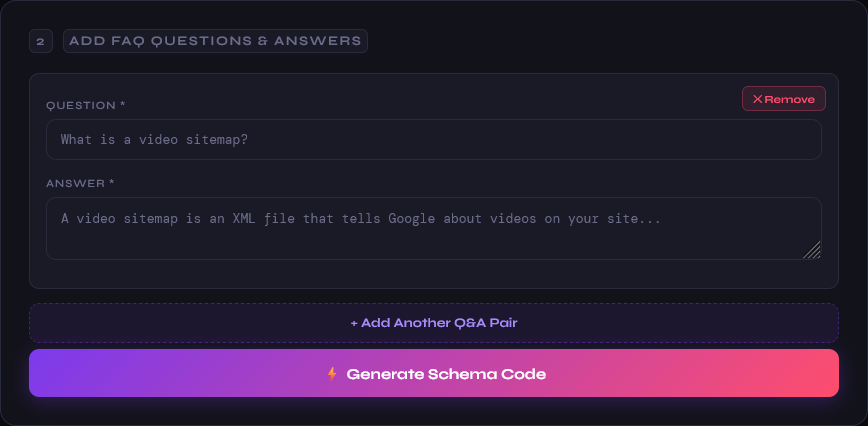 Free Schema Markup Generator gallery image