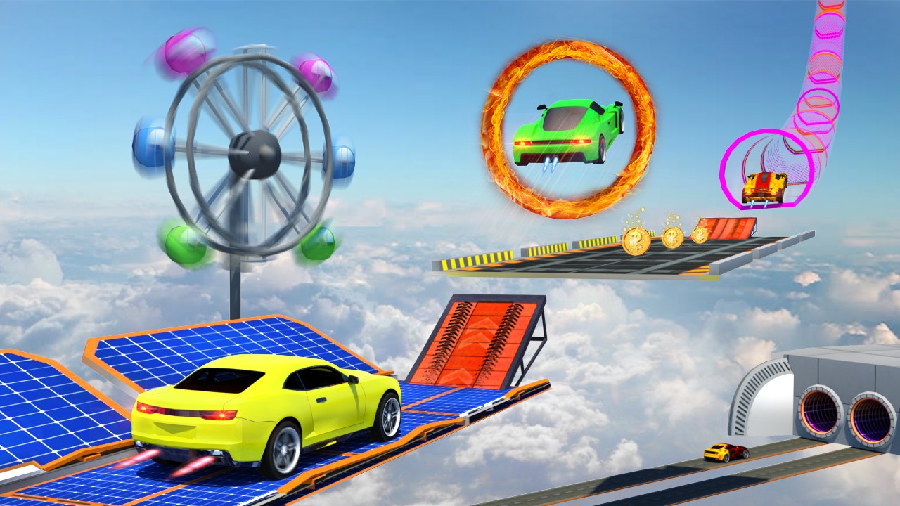 Los acrobacias imposibles de los juegos de auto 3D - Disfruta de acrobacias en el juego de acrobacias de auto imposible media 4