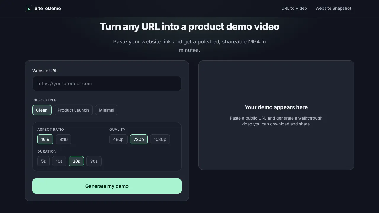 SiteToDemo gallery image