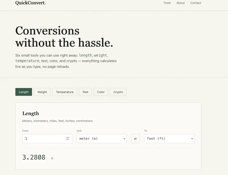 QuickConvert screenshot 1