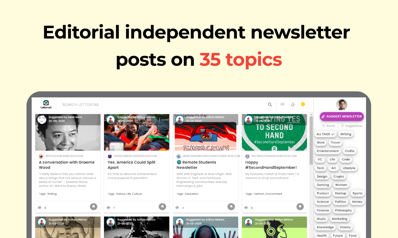 Lettertab Chrome Extension gallery image