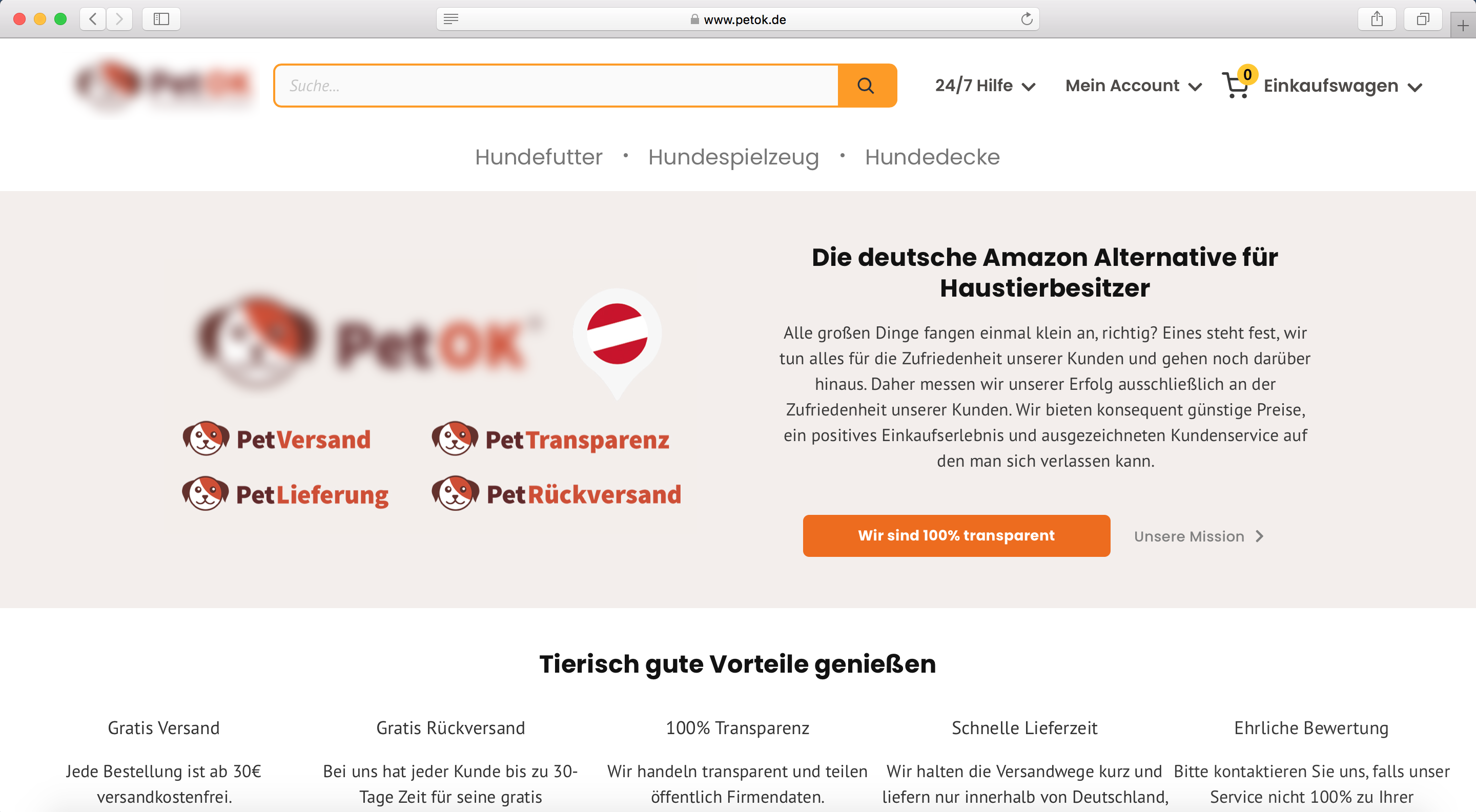 PetOK: Deutscher Shop für Heimtierbedarf Medien 1