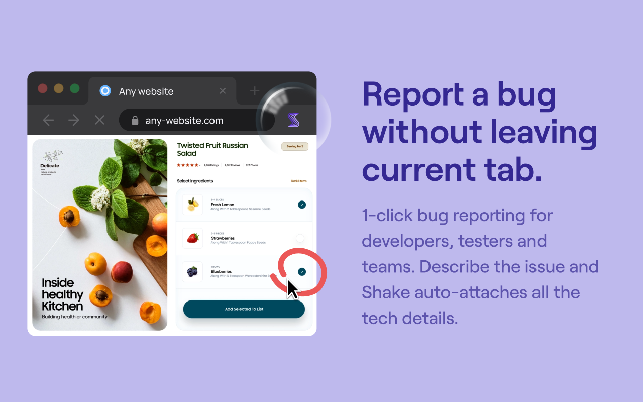 Shake - Chrome Extension media 1