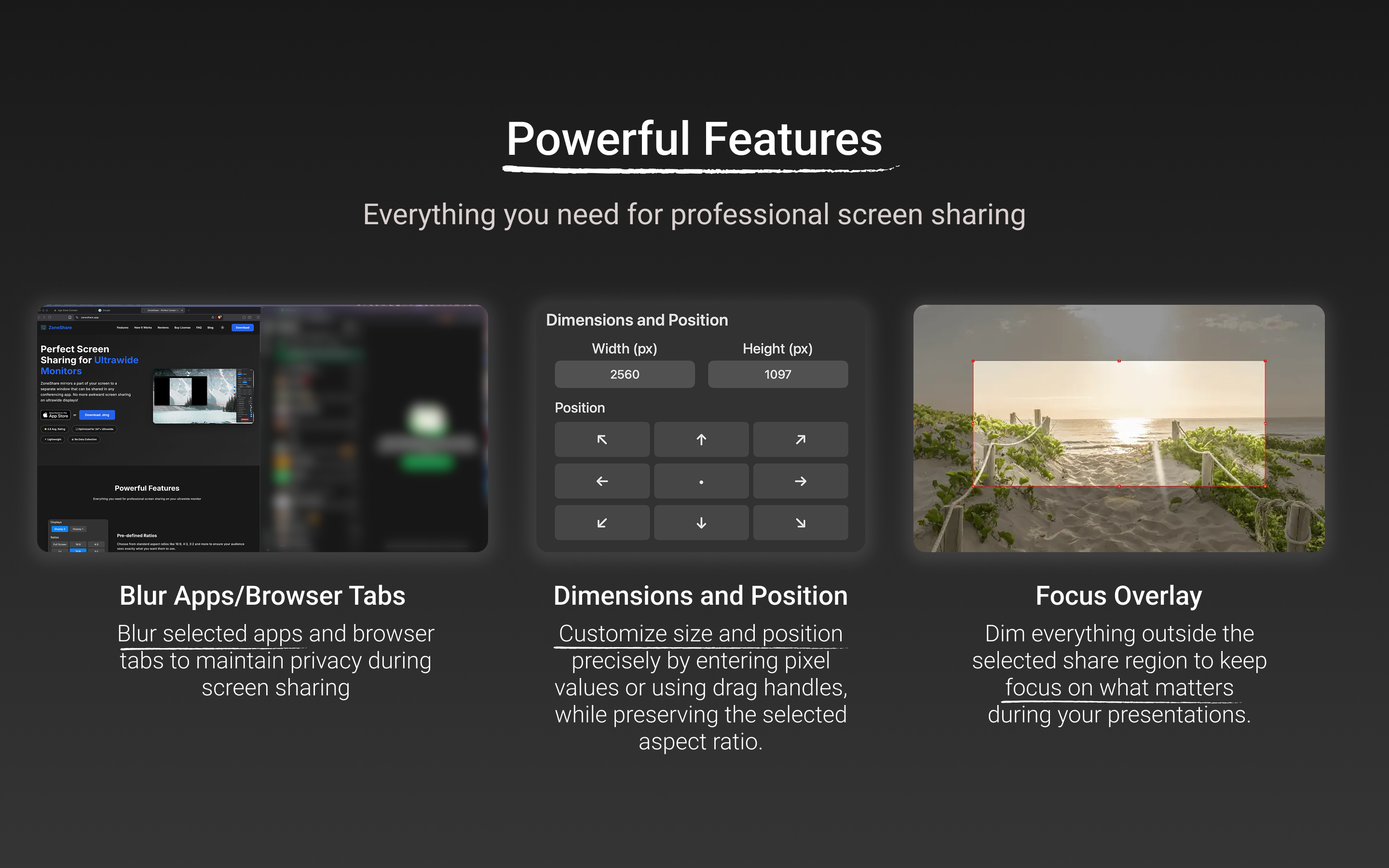 ZoneShare - Screenshot 2 showing product features and functionality