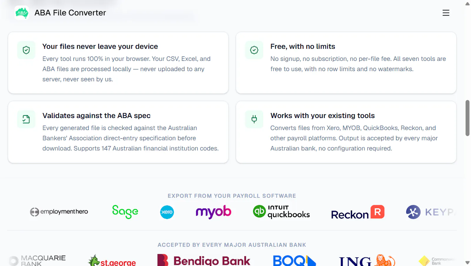 ABA File Converter screenshot 3
