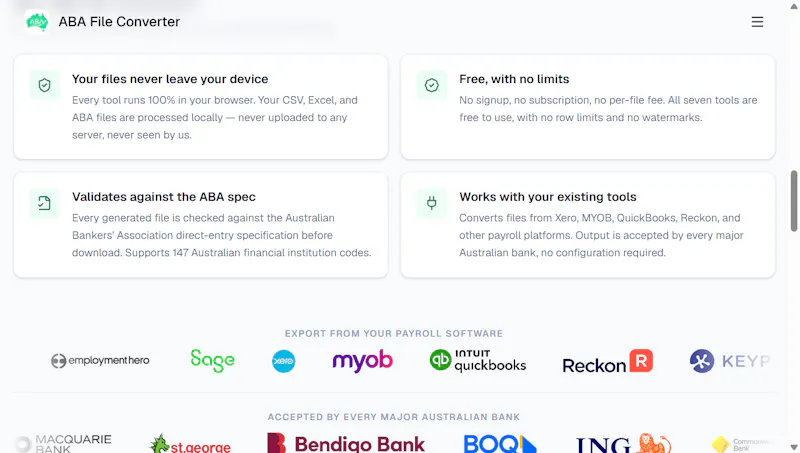 ABA File Converter screenshot 3