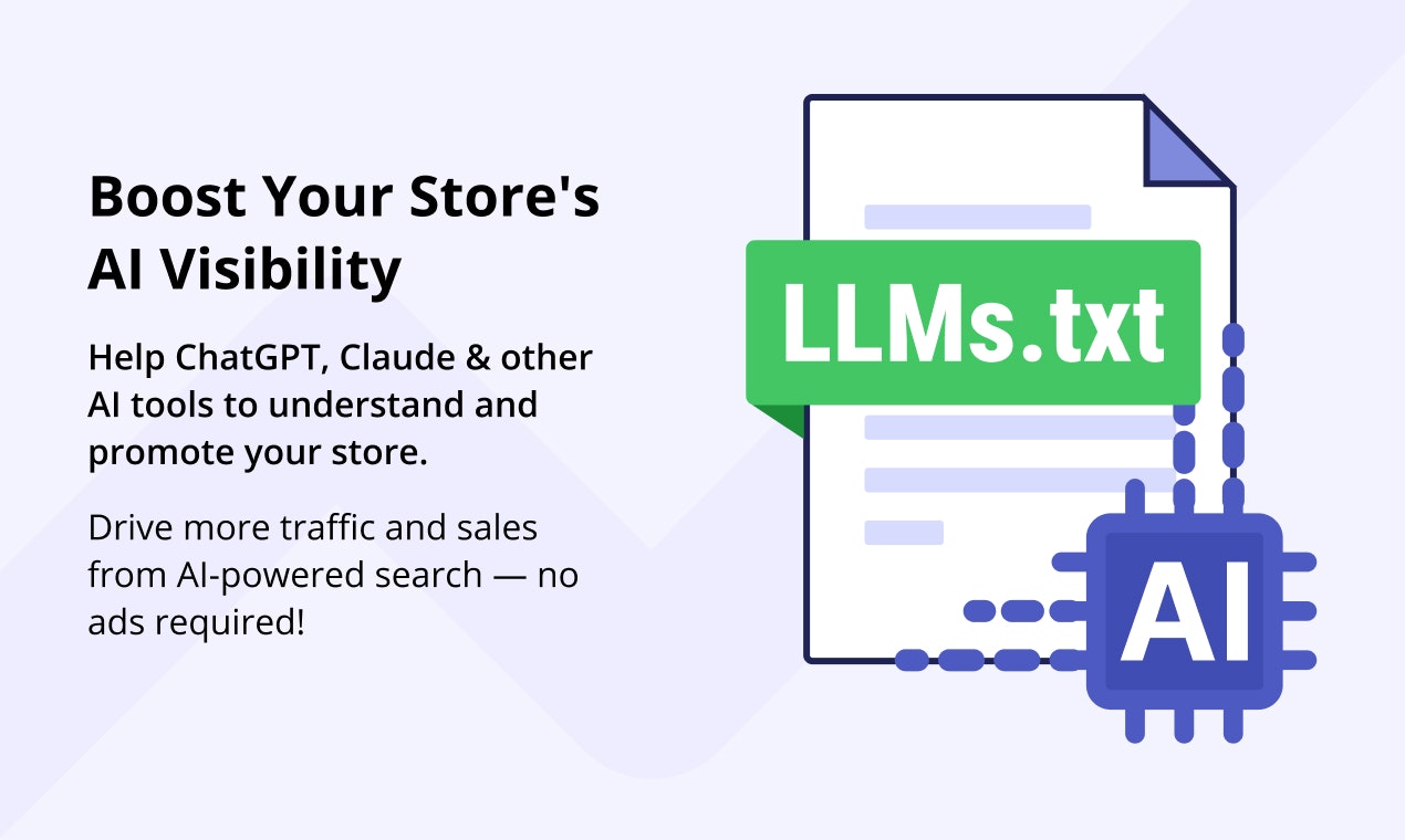 Média LLMS.TXT: Booster de circulation AI - Boostez la visibilité de votre magasin à trouver par Chatgpt & AI 1