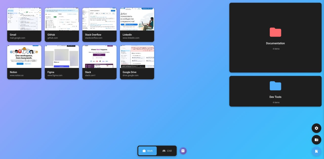 StartBoard Visual Bookmarks - Main product screenshot demonstrating key features and user interface