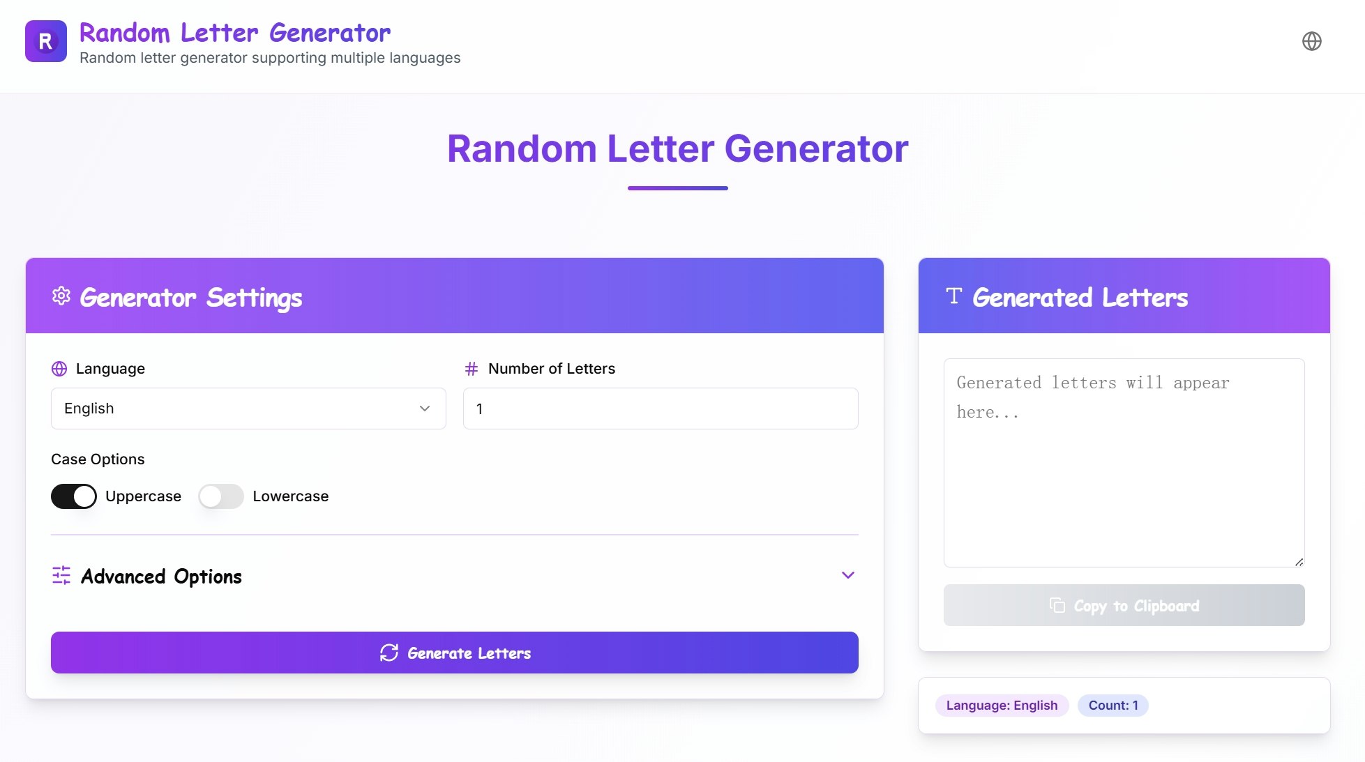 Random Letter Generator gallery image
