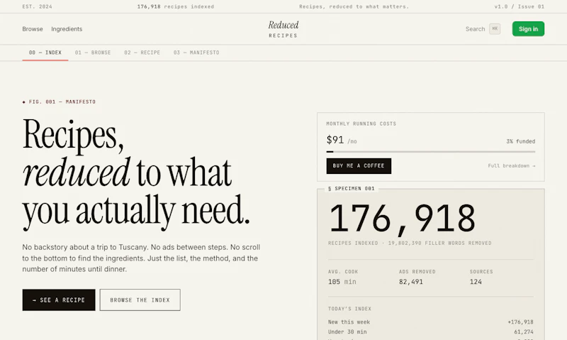 Reduced Recipes — Recipes, reduced. screenshot 5
