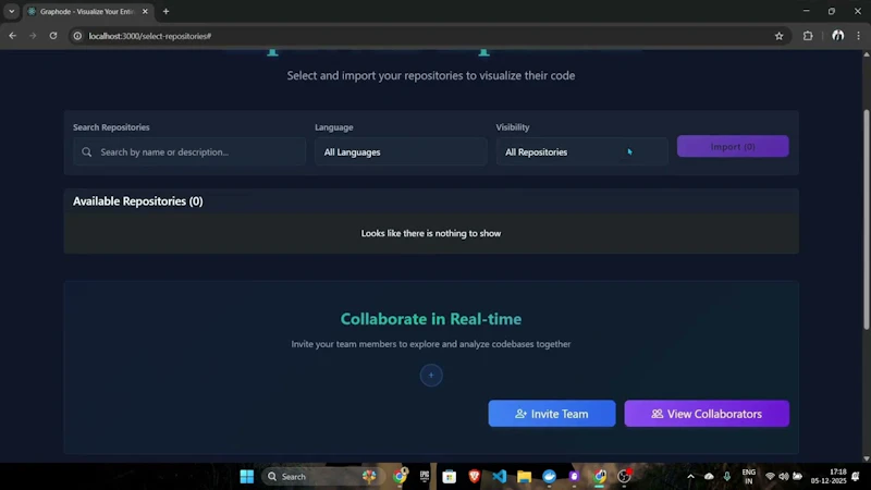  Graphode - GitHub Repository Visualizer screenshot 1 (video preview)