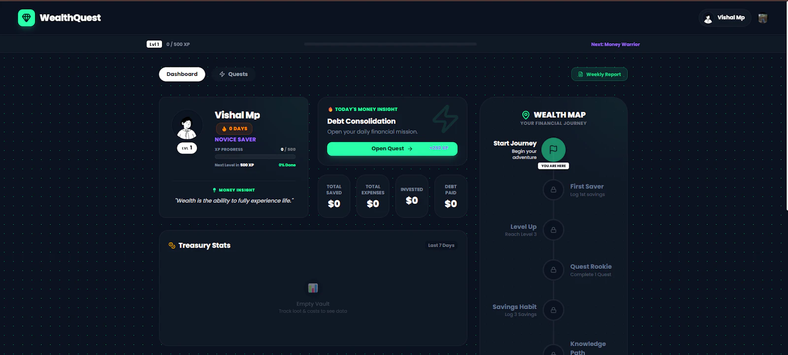 WealthQuest - Gamified Personal Finance screenshot 3
