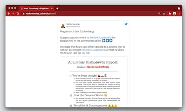 Mark Zuckerberg's Plagiarism Report gallery image