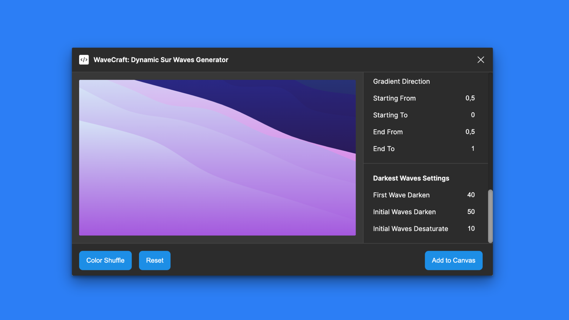 Mídia 3 de Wavecraft - Arte generativa figma plugin