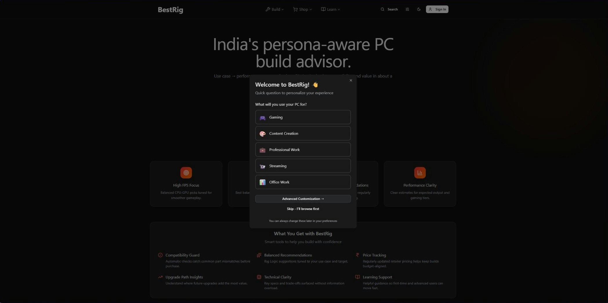BestRig - Persona-Aware PC Build Advisor gallery image
