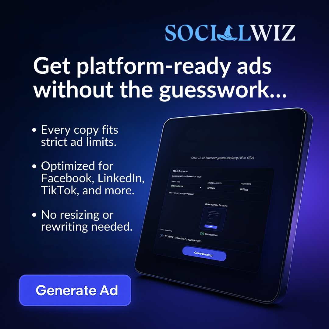 Media Penjana salinan iklan sosialwiz - Buat salinan iklan platform siap dalam beberapa saat! 4