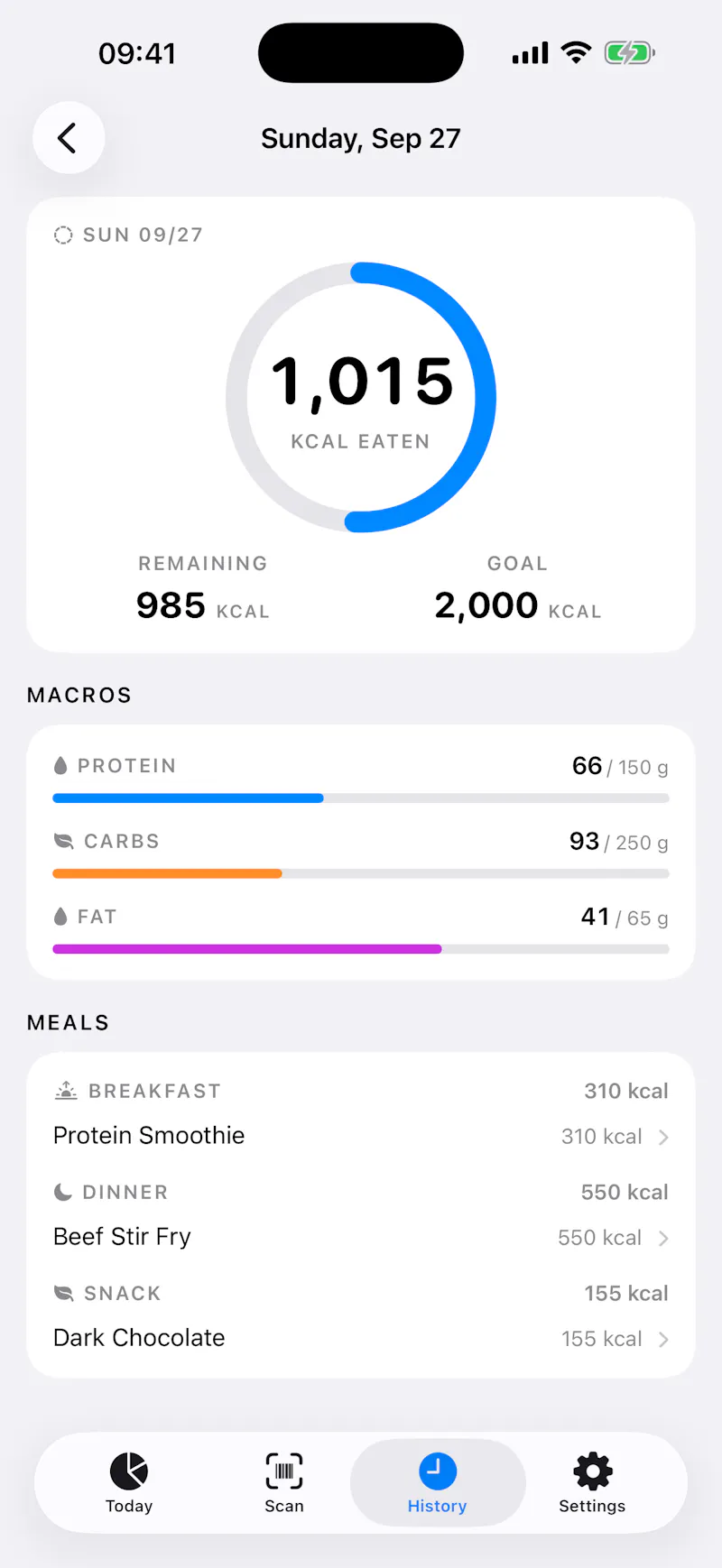 SnapCal — A Free Calorie Tracker screenshot 1