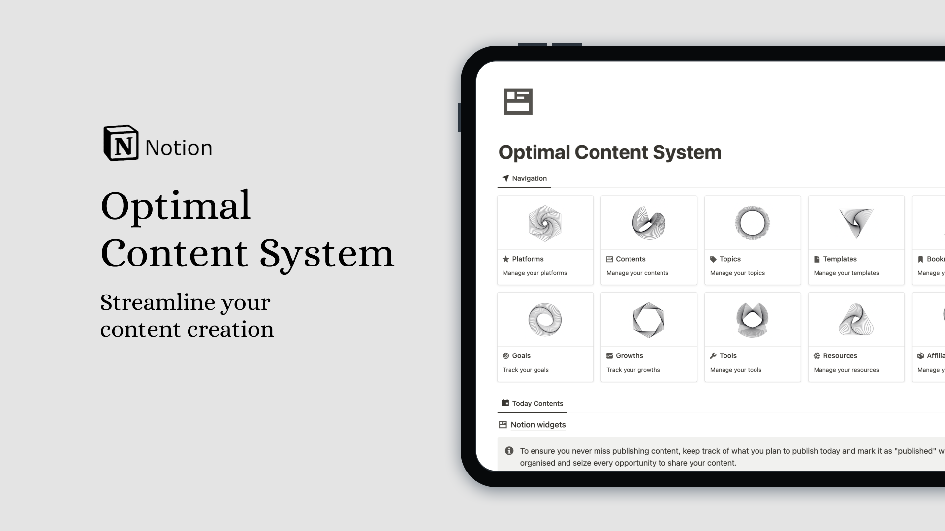 startuptile Notion Optimal Content System-Streamline your content creation