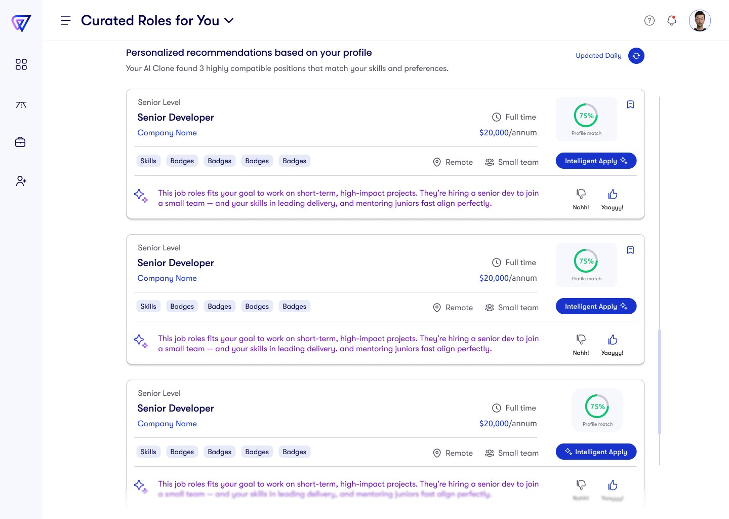 Notchup: AI Clones - Screenshot 3 showing product features and functionality