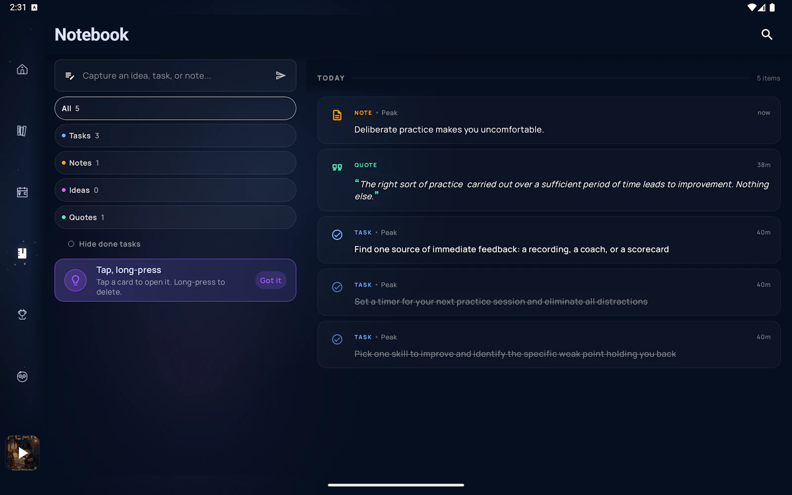 BriefBook screenshot 2