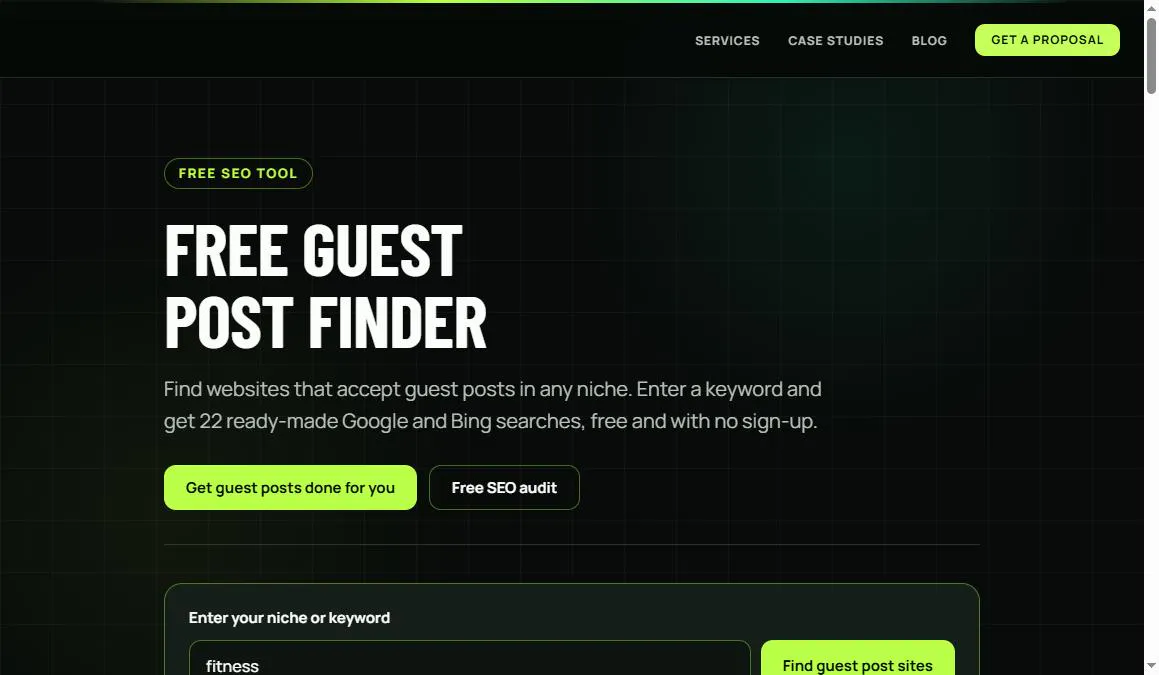 Linkuild Guest Post Finder gallery image