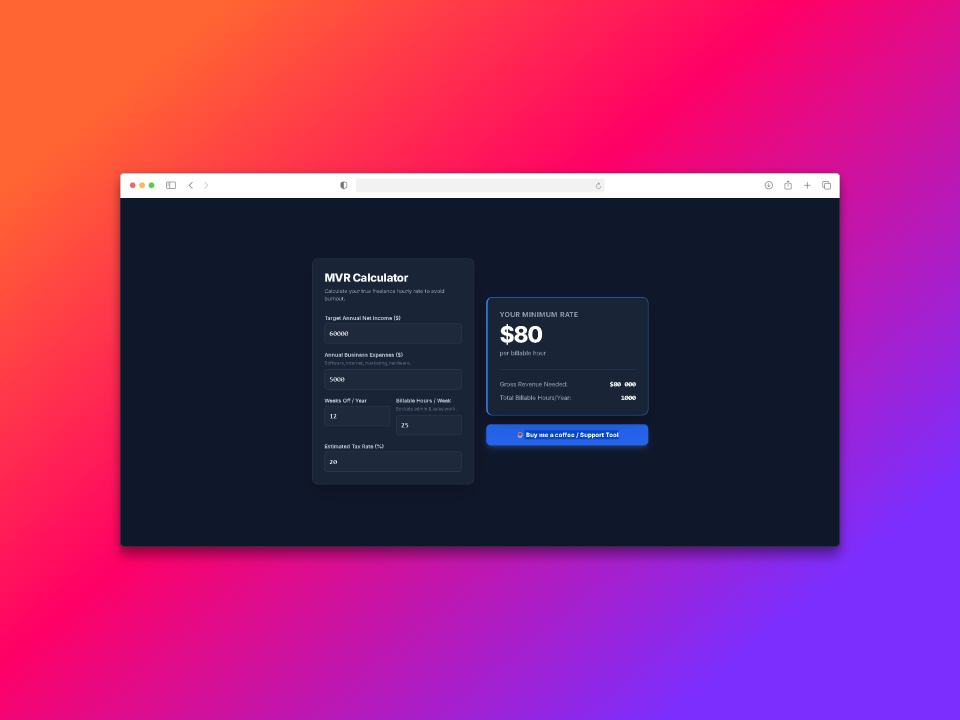 MVR Calculator gallery image