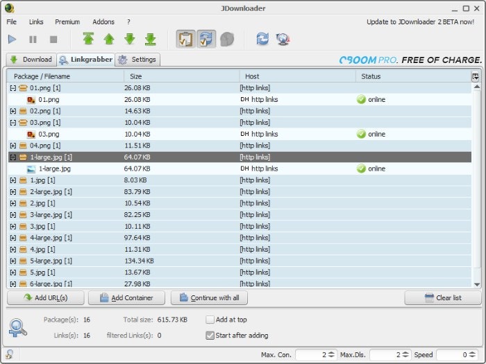 JDownloader gallery image