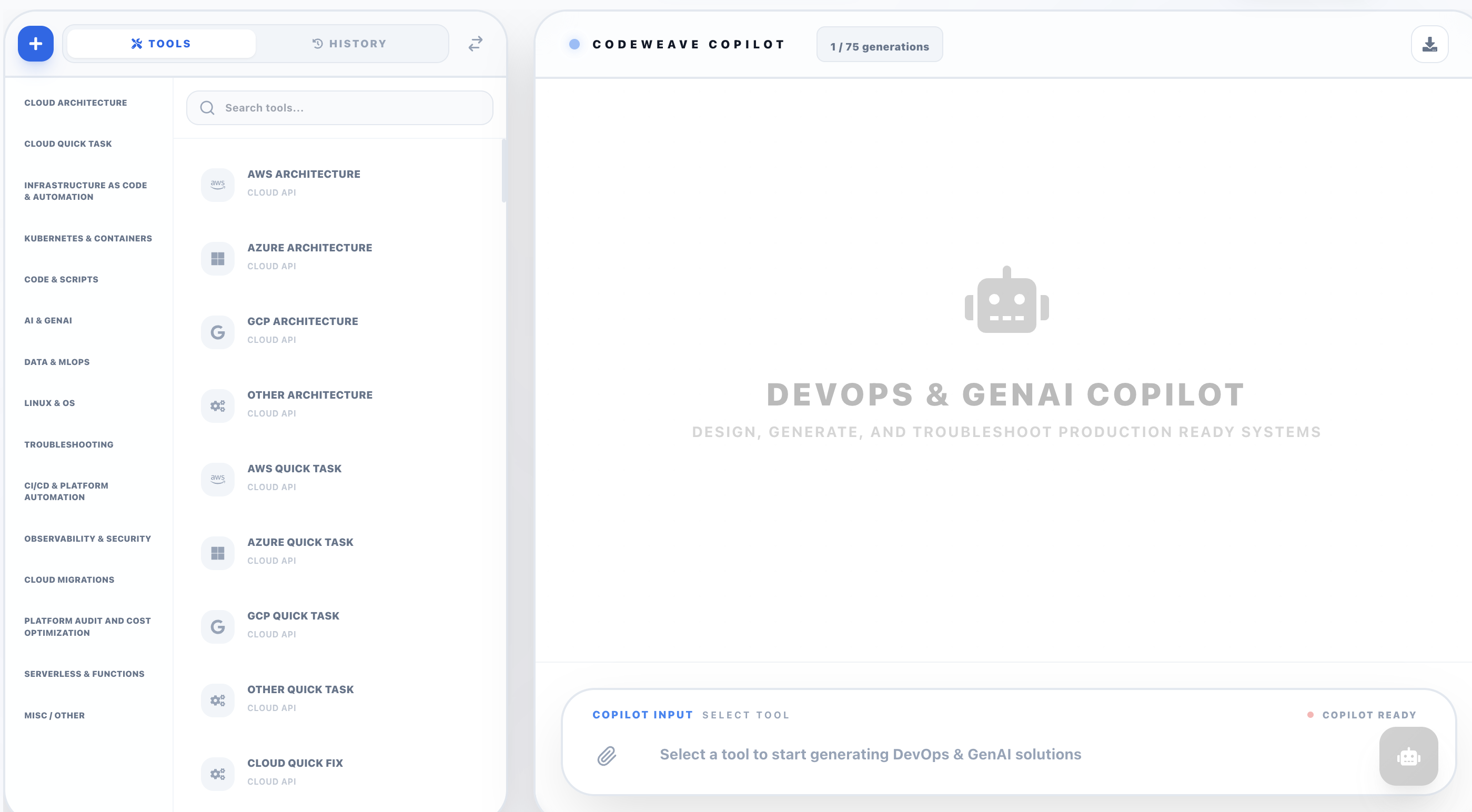 CodeWeave - Screenshot 2 showing product features and functionality